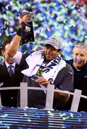 Seattle Seahawks Russell Wilson Vince Lombardi Trophy