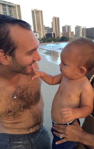 Nick Vujicic and his son Kiyoshi