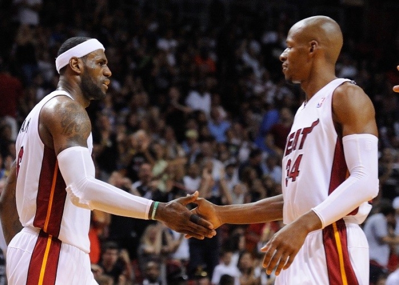 Miami Heat LeBron James and Dwayne Wade