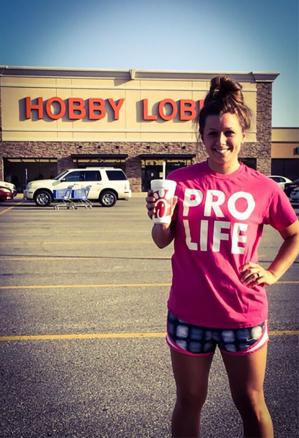 Pro-Life Holly Fisher, Gun, Bible, US Flag