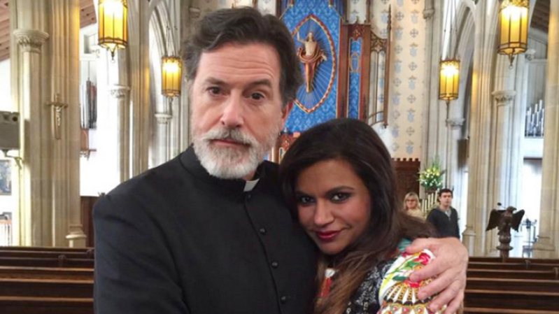 Stephen Colbert and Mindy Kaling