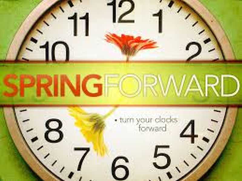 Remember to Spring Forward on March 8th.