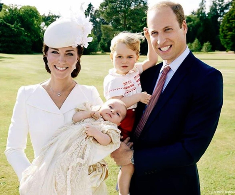 Kate Middleton with her family