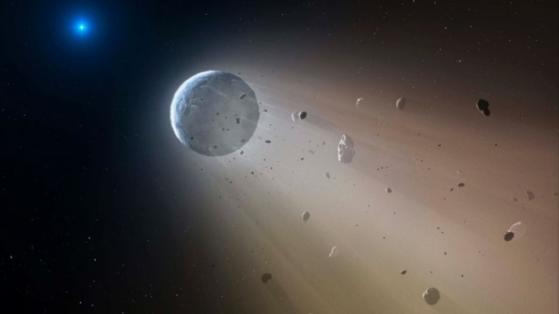 White Dwarf Star Destroying Orbiting Planets