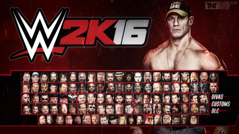 WWE 2k16 Roster of Wrestlers 