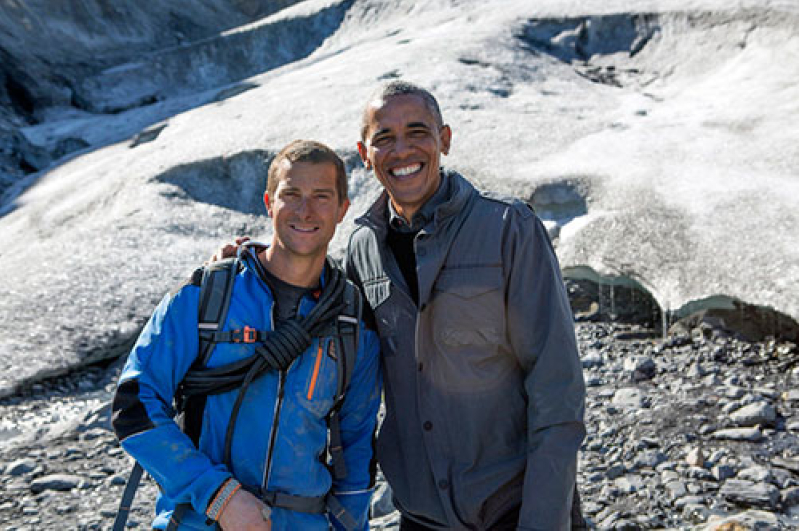 Bear Grylls and U.S. President Barack Obama