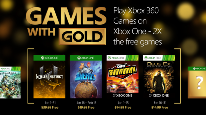 Games with Gold January.