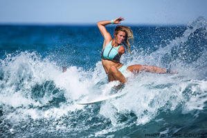 Bethany Hamilton surfing