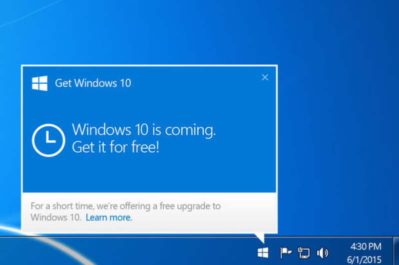 Windows 10 upgrade reminder