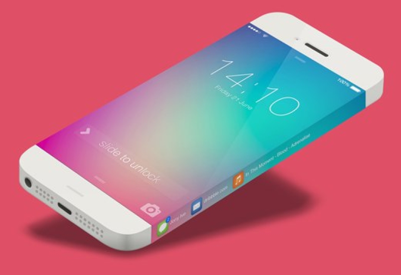 An impression of the upcoming iPhone 8 set for release this 2017. 