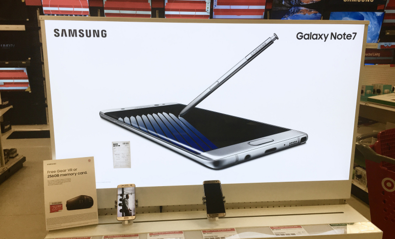 Samsung Galaxy Note 7 Display, Target 9/2016