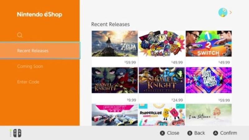 Switch eShop update with ability to save credit card information