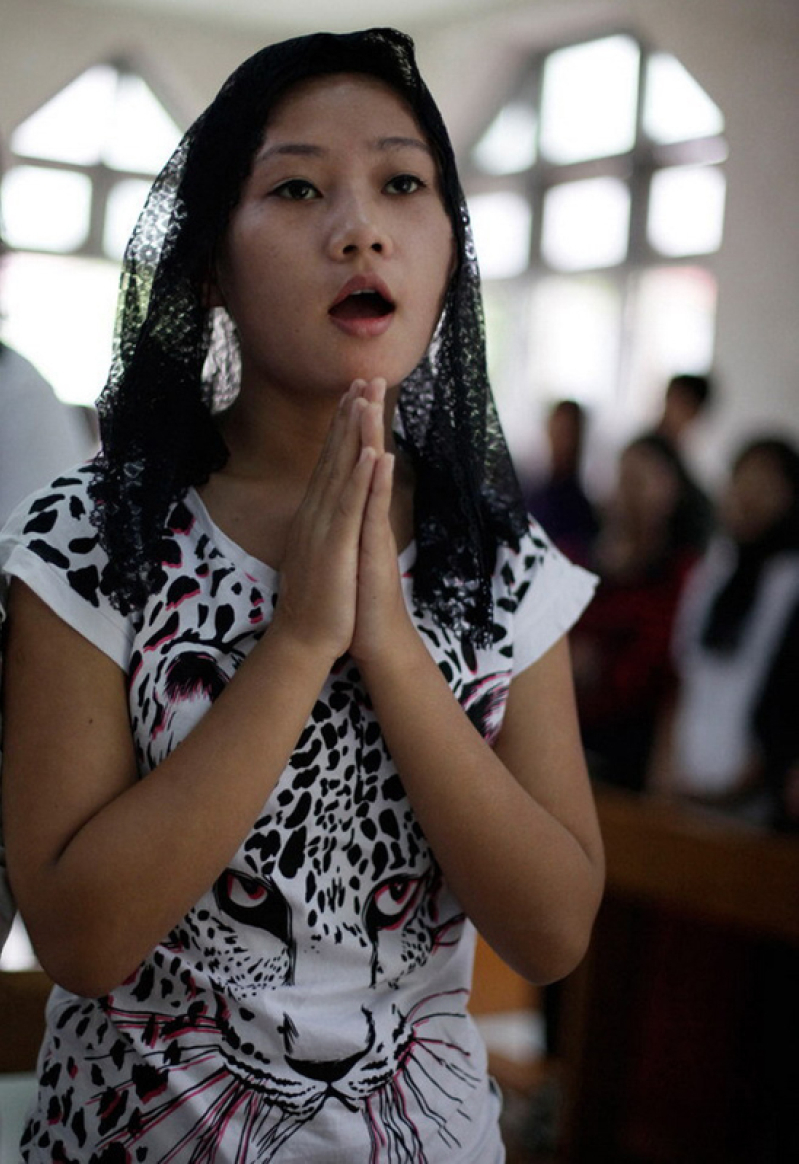 A person of Kachin, a minority ethnic group in Burma.