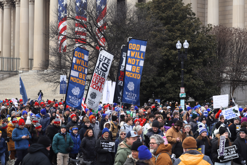 March for life 2025, people are marching on the street.