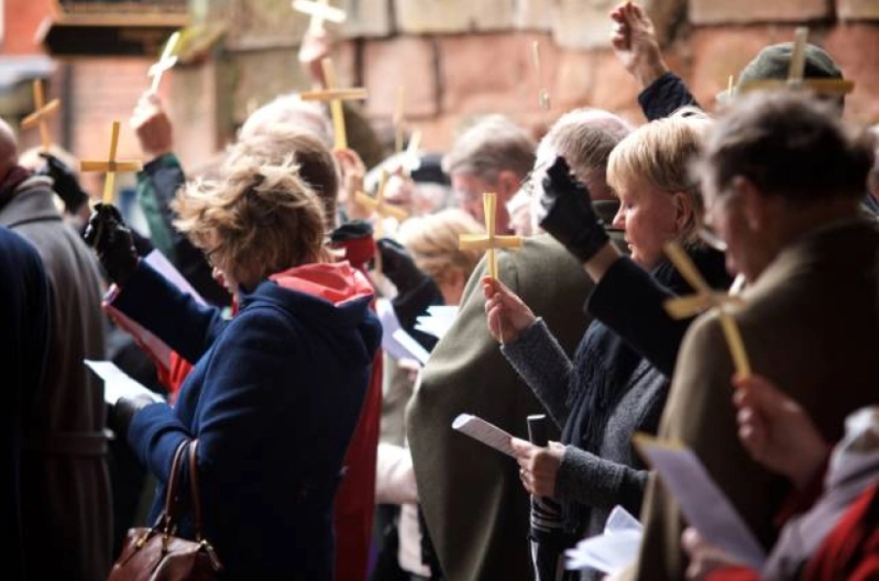 Palm Sunday at Worcester Cathedral.