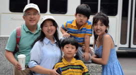 Ezra Jin with his family.