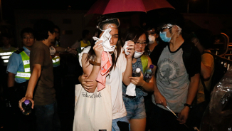 Hong Kong Police Use Weapons to Clear Protester’s Barriers