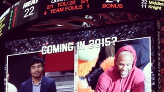 Evangelical Christian Boxer Manny Pacquiao Meets Floyd Mayweather in Private After Miami Heat Game for Fight Negotiation