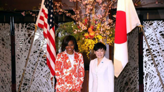 First Lady Michelle Obama Visits Japan To Highlight Empowering Girls through Education