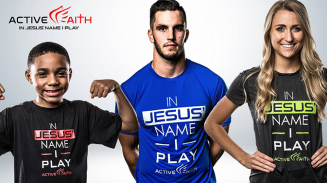 Christian Sports Apparel shouts 'In Jesus Name, I Play'