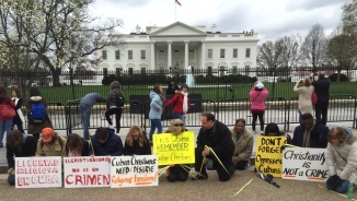 Cuba Prayer Vigil, Religious Freedom Demo at White House Marks Obama Historic Visit 