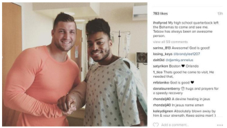 Tim Tebow Visits Former Football Teammate Recovering From Orlando Shooting